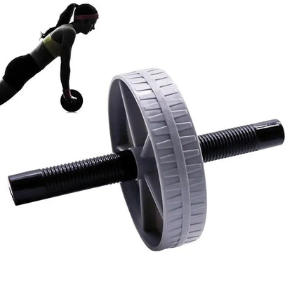 Ultimate Ab Roller Wheel - Core Strength Training Equipment for Home Workouts - Perfect for Men & Women (Grey)