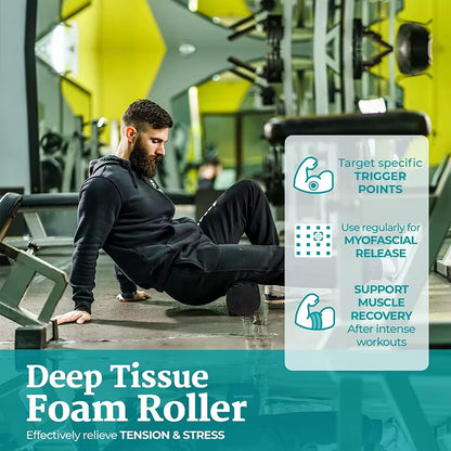 Premium Foam Roller – Deep Tissue Muscle Massage & Recovery – Perfect for Home, Gym & Fitness
